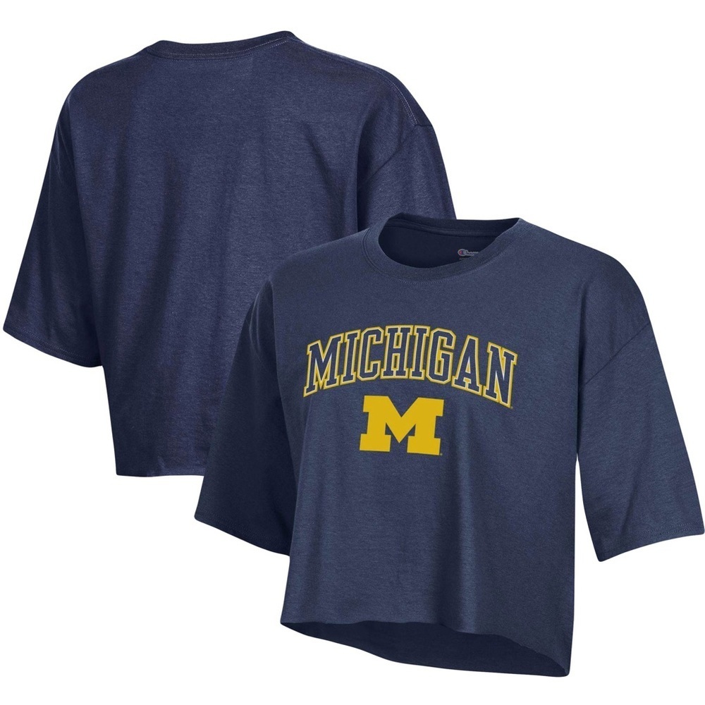 CHAMPION Michigan Wolverines Crop Top Size Small